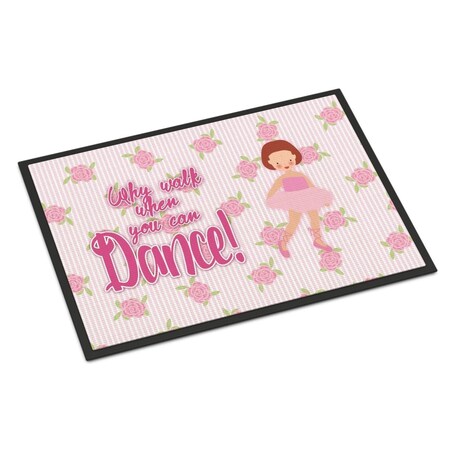 Carolines Treasures 18 x 27 in. Ballet Red Short Hair Indoor or Outdoor Mat BB5383MAT